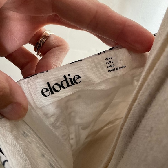 NWOT Elodie White Handkerchief Cutout Halter Mini Dress Large - Picture 3 of 6